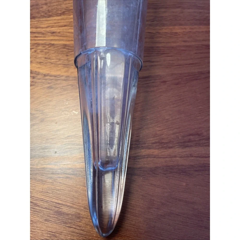 Vintage Glass Carriage/Automobile/Cemetary Flower Bud Vase‎ Clear